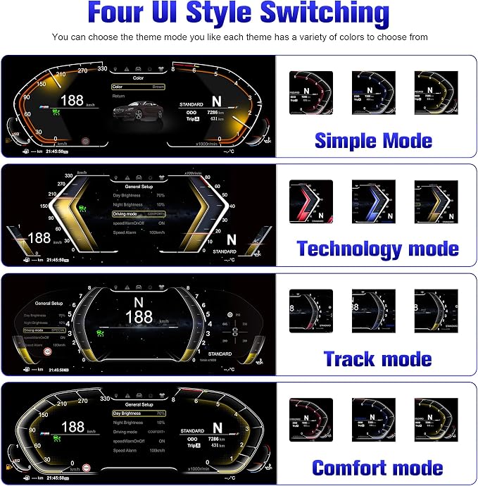 Speedometer Instrument for BMW F11 F18 2010-2017，12.3 inch Linux System - Image 3