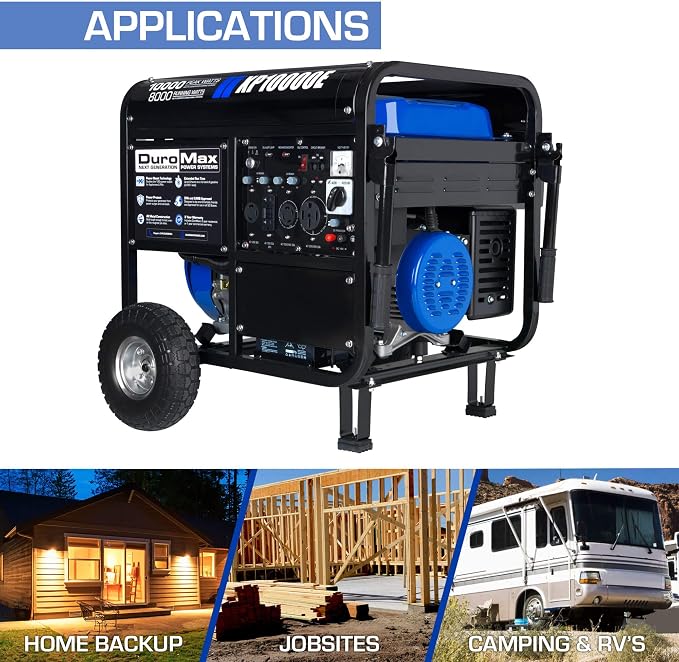DuroMax XP10000E 10, 000-Watt Gas Powered Portable Generator - Image 4
