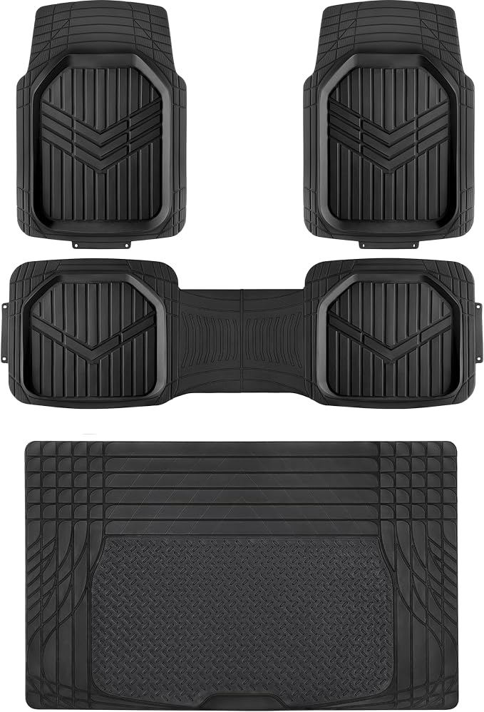Amazon Basics 4-Piece Heavy Duty PVC Floor Mats by AmazonBasics