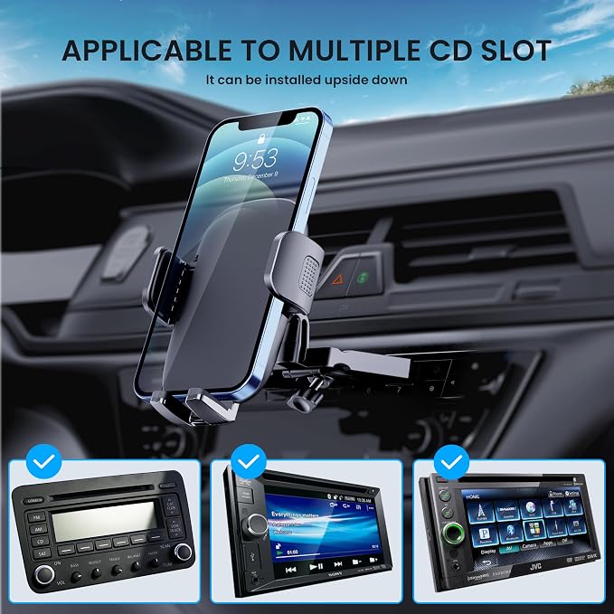 Qifutan Metal CD Slot Phone Holder Mount - Image 6