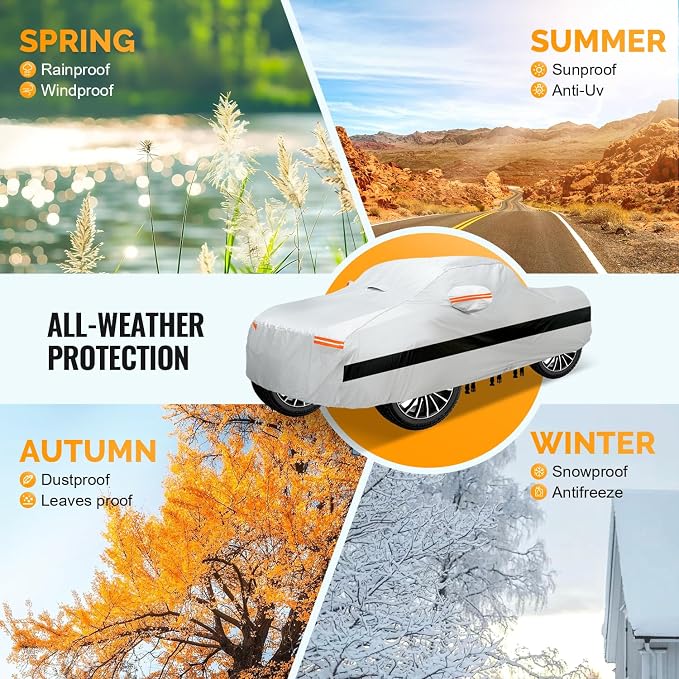 30 Layers Truck Car Cover for Automobiles All Weather Waterproof, Outdoor - Image 6