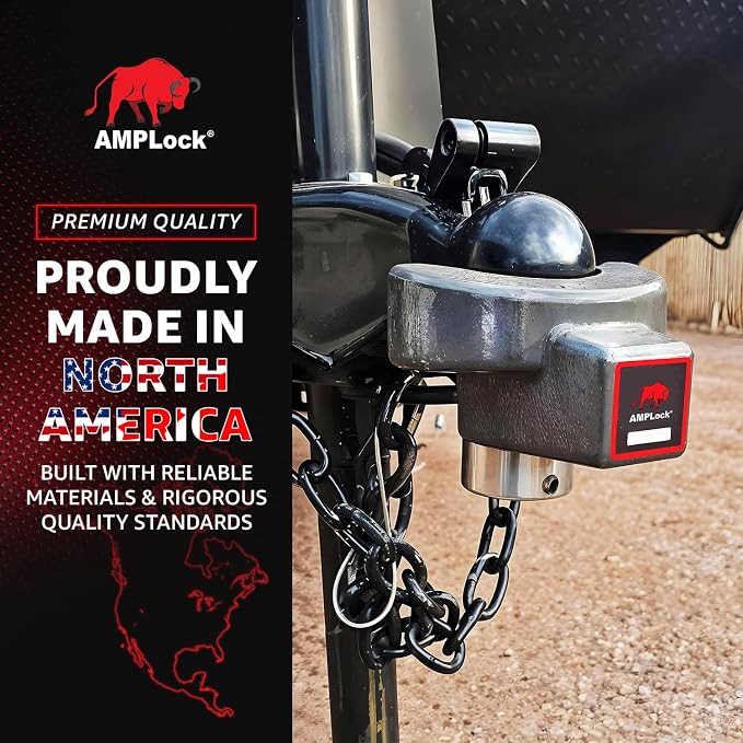 AMPLock - U-BRHT2516 2-5/16" Trailer Ball Hitch Lock - Titan Weld-on Design - Image 6