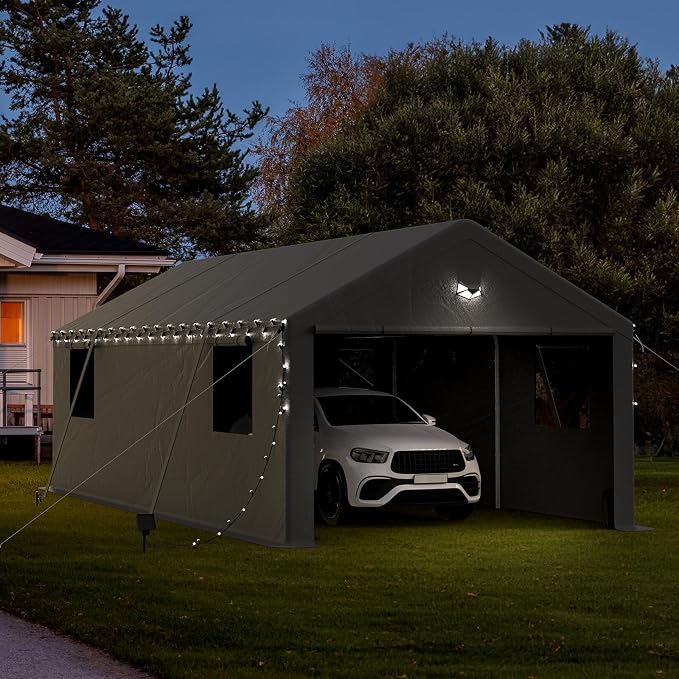 13x25 Carport, Heavy Duty Carport Canopy Garage - Image 5