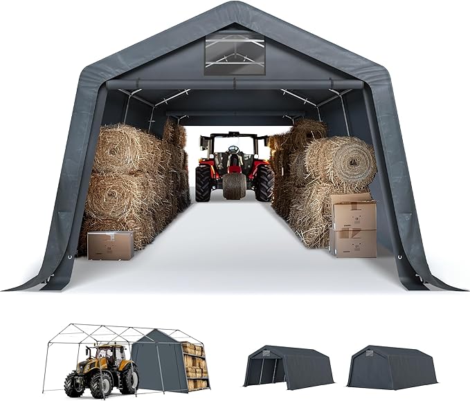Sophia & William Carport Storage Shed 13x22 ft Portable, Heavy Duty Car Port by SophiaWilliam