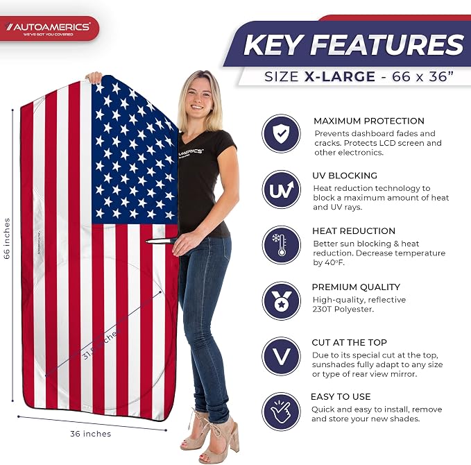 Autoamerics Truck Windshield Sun Shade - Image 2