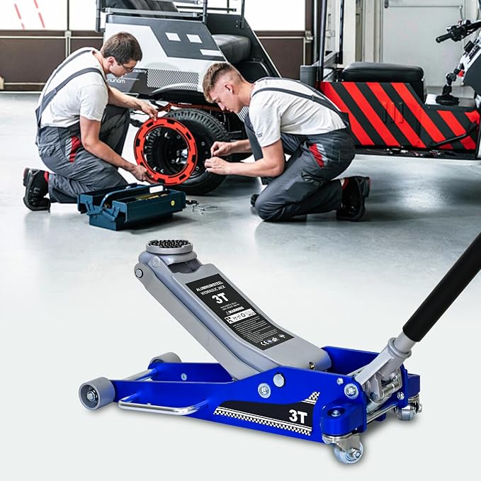 Aluminum Steel Hydraulic Floor Jack 3Ton/6600lbs.Dual Piston Fast Lifting - Image 9