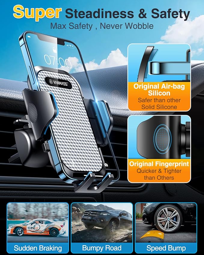 VANMASS Universal Car Phone Mount Dashboard Phone Holder, Handsfree Windshield - Image 9