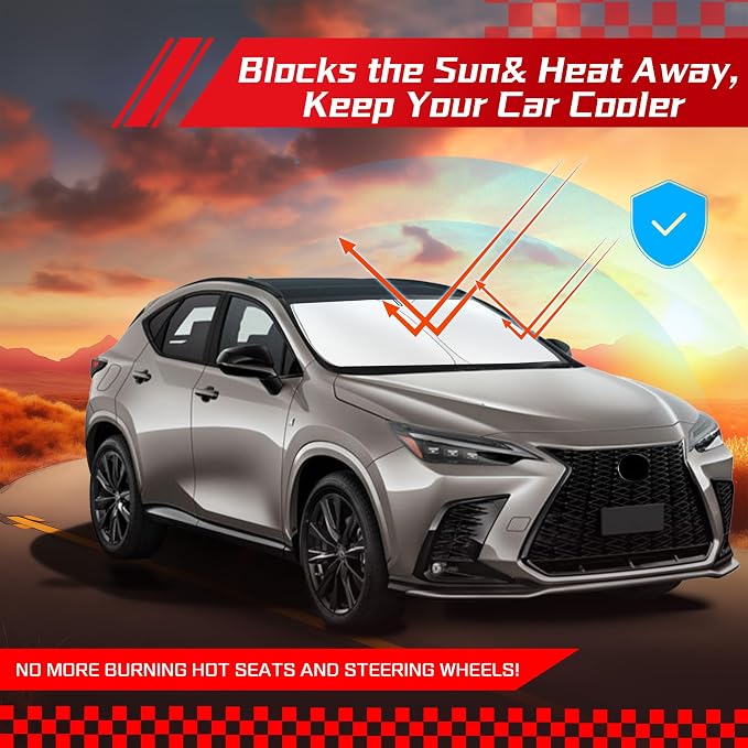 ARISMOTOR Windshield Sun Shade for Ni-ssan Kicks 2018-2024, Custom Fit Foldable - Image 7
