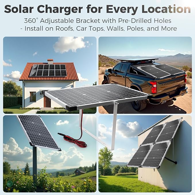 Solar Panel Kit 30W 12V, Solar Battery Trickle Charger Maintainer, Waterproof - Image 8