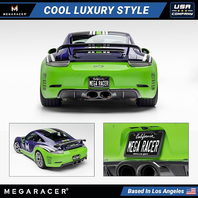 Premium Slim Carbon Fiber Design License Plate Frame – 1 Pack, Rust-Free - Image 4