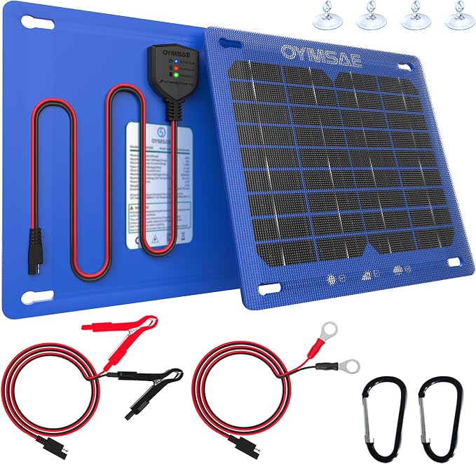 OYMSAE 7.5W 12V Solar Panel Battery Charger Portable Waterproof Power Trickle by OYMSAE