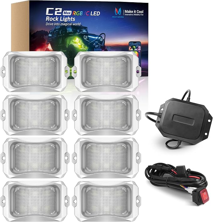 MICTUNING C2 MAX RGB+IC LED Rock Light by MICTUNINGINC