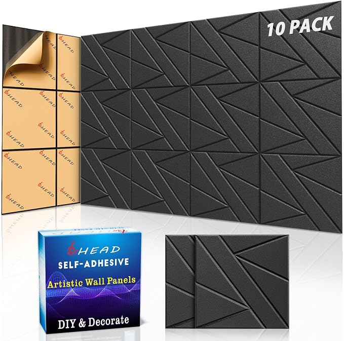 【10 Pack】 Acoustic Panels Self-Adhesive by Staytunedforournewproduct