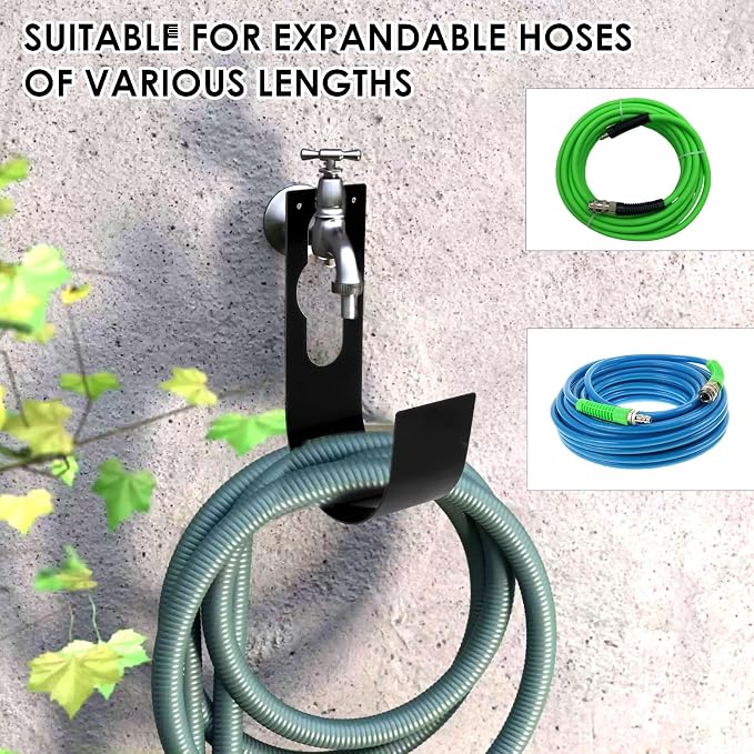 3Pcs Garden Hose Hanger Hook Carbon Steel Expandable Hose Holder Rack Wall - Image 7