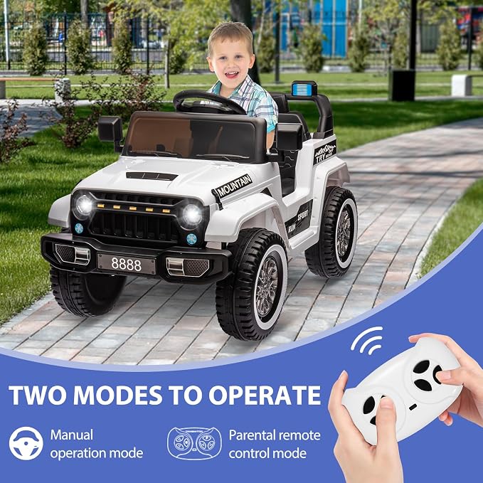 Hetoy 12V Kids Ride On Truck Car, Battery Powered Electric Car w/Parent Remote - Image 4