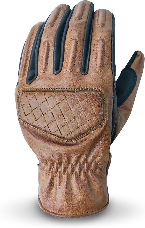Leather Motorcycle Gloves with Adjustable Fitting Bike Riding Gloves by NeoJeans