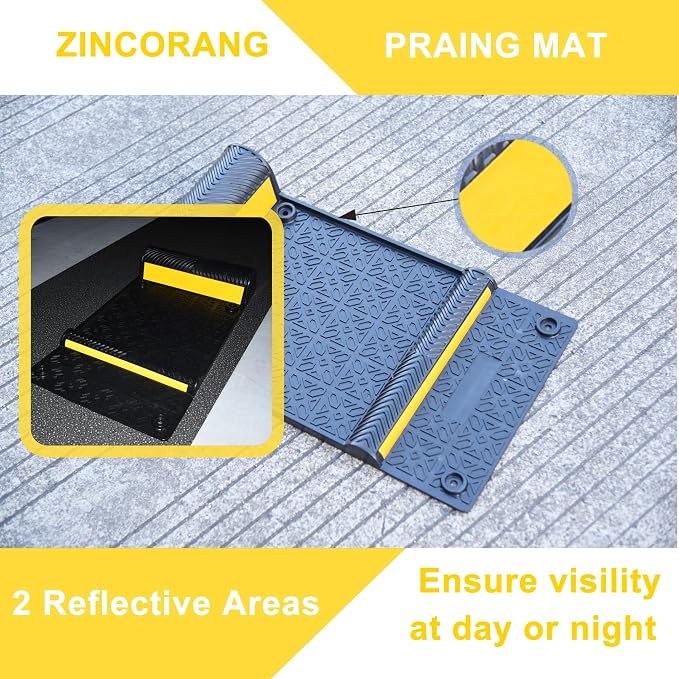 11''x21''/28cmx53cm Parking Guide Mats, Durable Self Adhesive Anti-Skid Wheel - Image 4