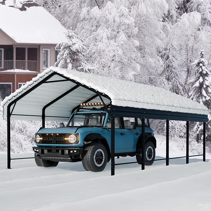 Walsunny Metal Carport 12x20 FT Heavy Duty Carport Canopy - Image 8