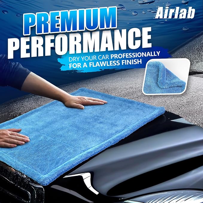 Airlab Microfiber Towels for Cars Wash Drying Towel Detailing Cloth, Ultra - Image 2