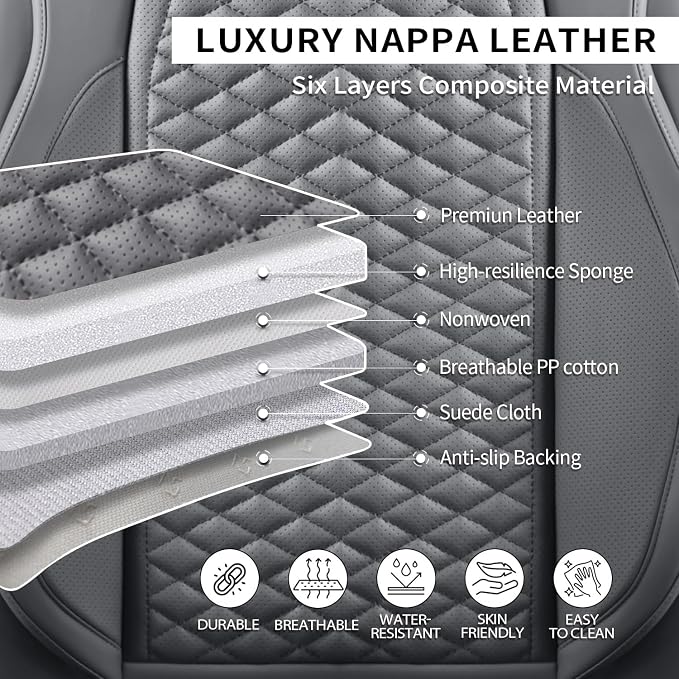 Car Seat Covers Full Set Leather Seat Covers Automotive Seat Covers Universal - Image 6