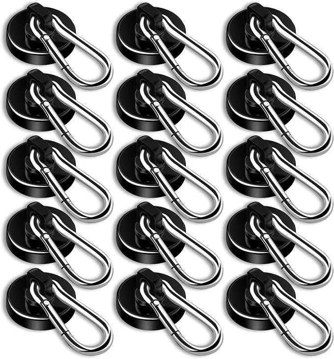 DIYMAG Black Magnetic Hooks, 110LBS Heavy Duty Neodymium Magnetics by DIYMAG