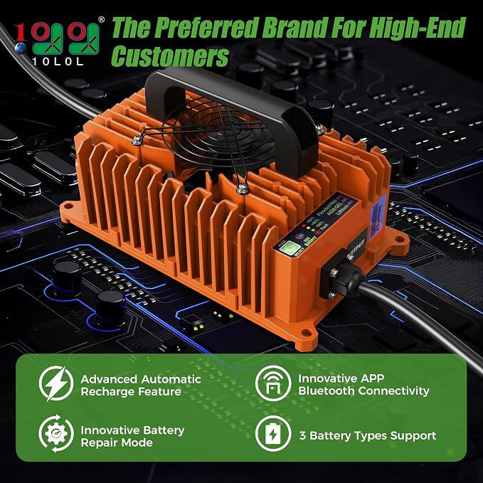 10L0L 15 Amp 48 Volt Golf Cart Charger - Image 2
