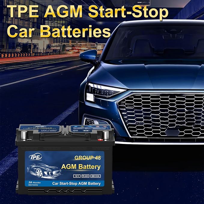 TPE AGM Battery BCI Group 48, Maintenance Free 12V 70Ah, H6 Size, Automotive - Image 5