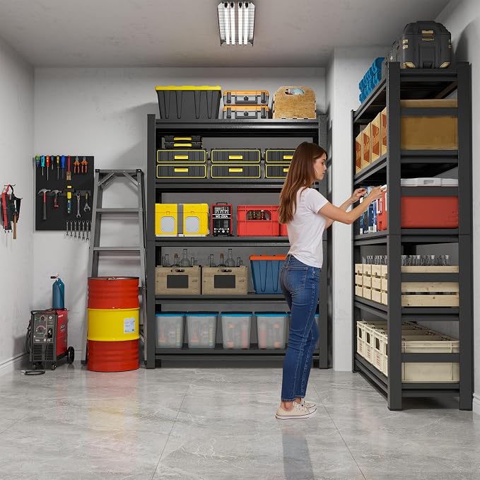 87"H Garage Shelving Heavy Duty Rack, 4500 LBS Ultra Large Capacity 5 Tier - Image 2