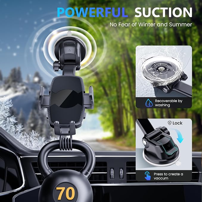 Car Phone Holder, Universal Phone Mount - Image 4