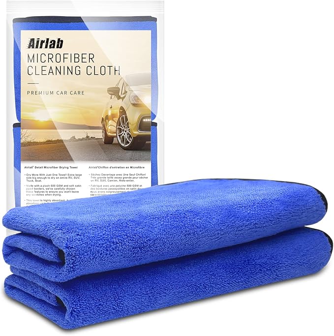 Airlab Microfiber Towels for Cars Wash Drying Thick Plush Cleaning Cloth Auto by AirlabStudio