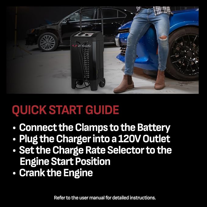 Schumacher Electric Manual Battery Charger & Engine Starter – 6V/12V 250A - Image 3