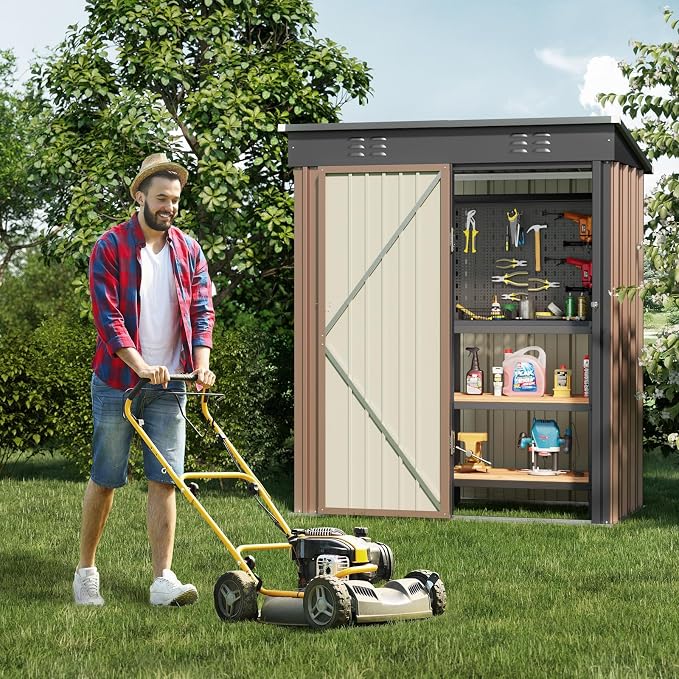 Bealife Outdoor Storage Shed Clearance, Metal Outdoor Storage Cabinet, - Image 2