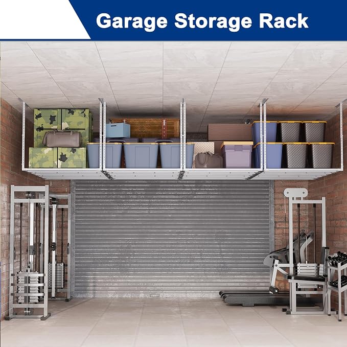 GIOTORENT 3x6FT Heavy Duty Overhead Garage Storage Rack - Image 2