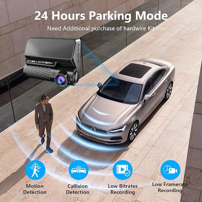 4K Dash Cam Front and Rear, 30FPS Dash Camera - Image 7