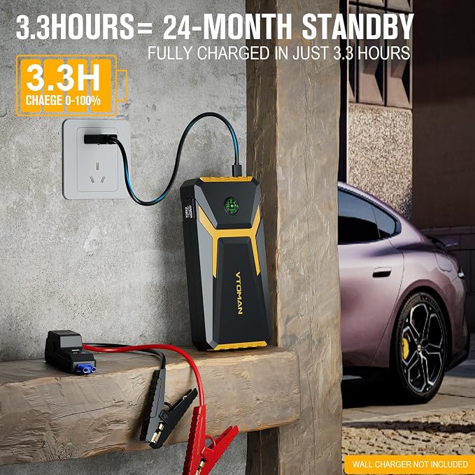 VTOMAN V6 Pro Jump Starter, 2000A Car Battery Jumper Starter Portable - Image 6