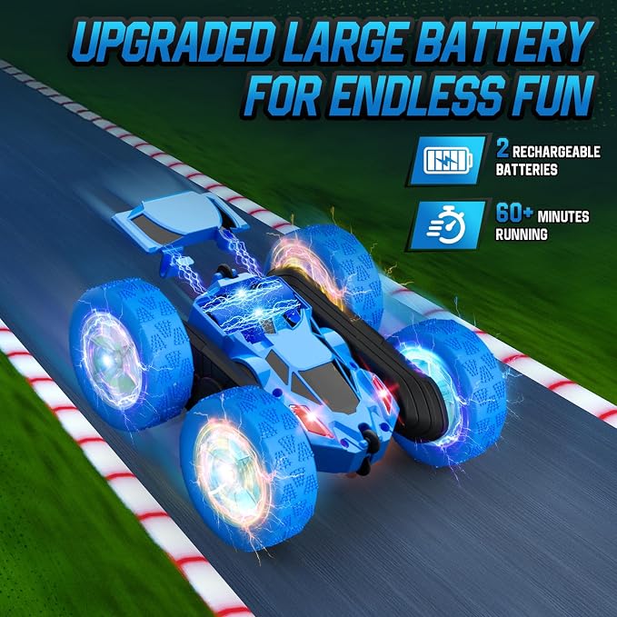 Remote Control Car for Boys 6-12 Year Old Double Sided 360°Rotating 4WD - Image 3