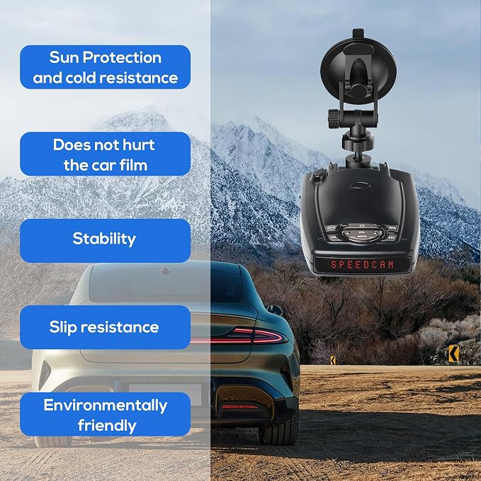 Super Radar Detector Mount, Super Car Windshield, Dashboard Suction Cup Bracket - Image 6