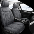Pariitadin Leather Car Seat Covers Front Pair, Waterproof Breathable Faux by Pariitadin