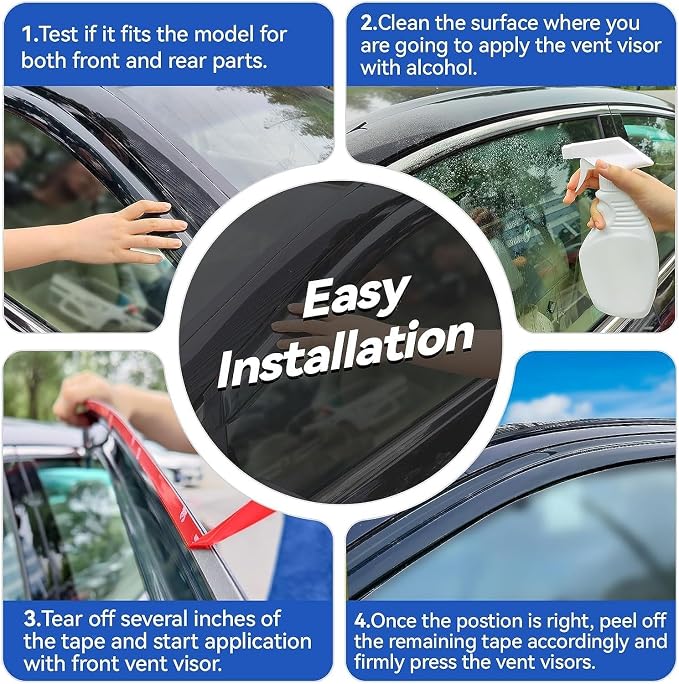 Window Visors Rain Guards for 2022 2023 2024 2025 Toyota Corolla Cross - Image 4