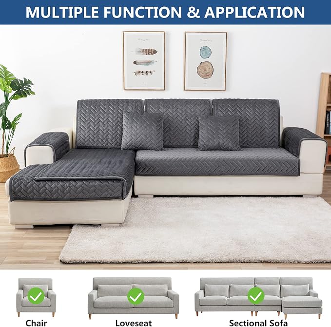 Eismodra Couch Cover, Sectional Couch Covers, Sofa Covers - Image 2