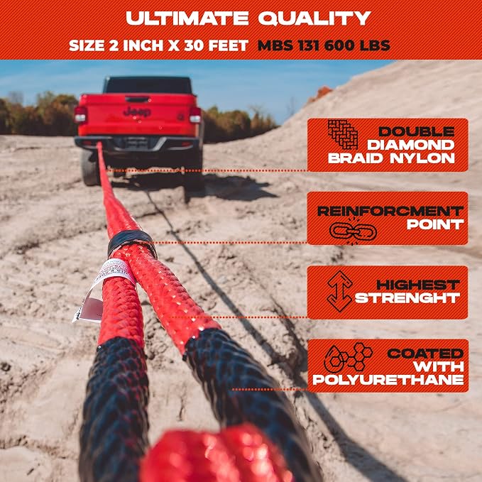 MiolleGear Kinetic Recovery Ropes Super Heavy Duty - Image 3