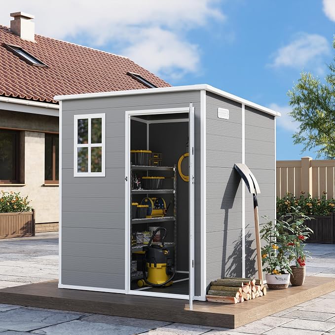 UDPATIO Resin Storage Shed 6 x 6 FT, Outdoor Garden Sheds - Image 8