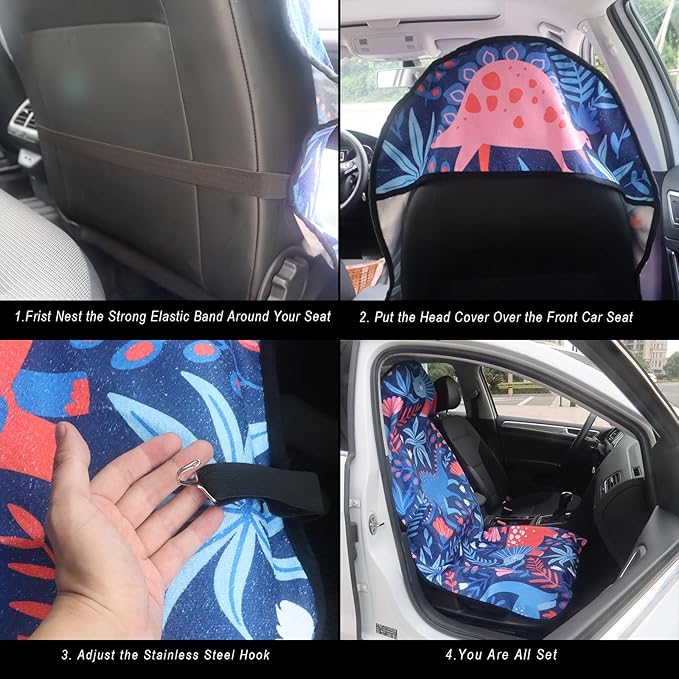 Car Seat Cover Protector Front Seats, - Image 4