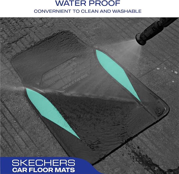 Skechers Car Floor Mats, Waterproof Universal Fit Car Mats, Faux Leather Car - Image 5
