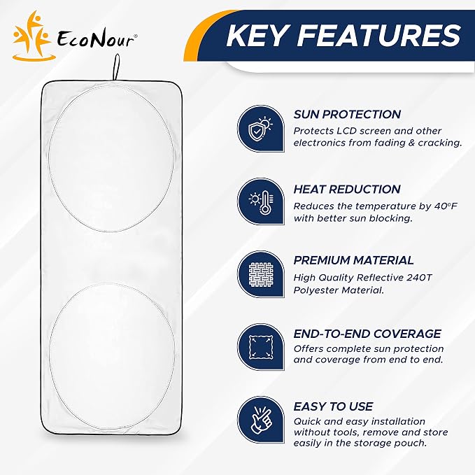 EcoNour Jeep Windshield Sunshade | Sun Visor - Image 8