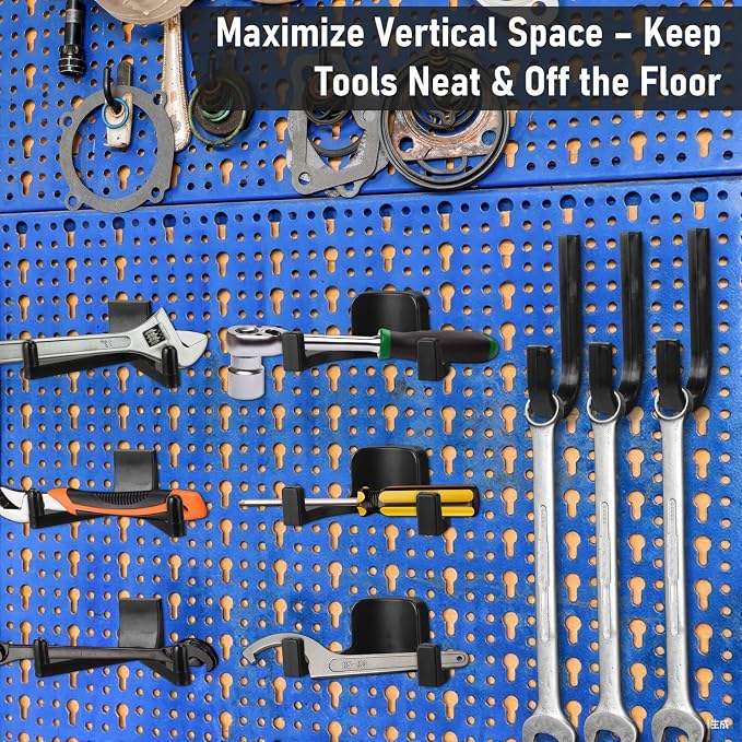 9 Pcs Storage Shed Tool Hooks Heavy Duty ABS Wall Mount Garage Hooks Set - Image 6
