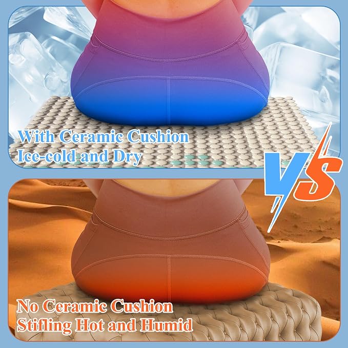 HOMREST Beaded Car Seat Cushion 19x19 Massage Ceramic Seat Cover - Image 5