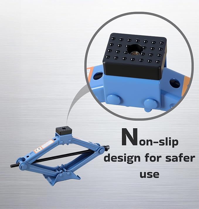 Car Jack Kit, 2.5 Ton, 16.5'' Portable Non-Slip Scissor Lift Jacks, Car Jack 8 - Image 3