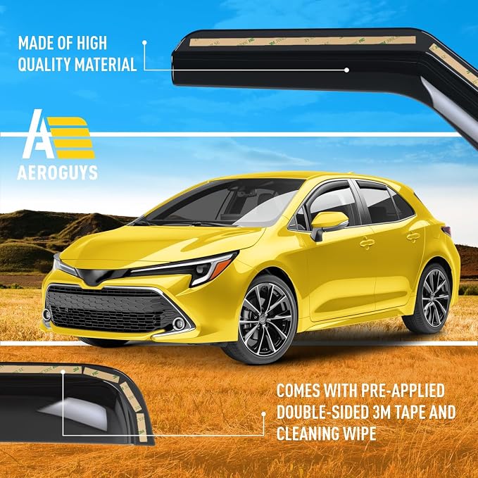 Extra Durable Window Deflectors in-Channel Window Visors Rain Guards Fit - Image 6