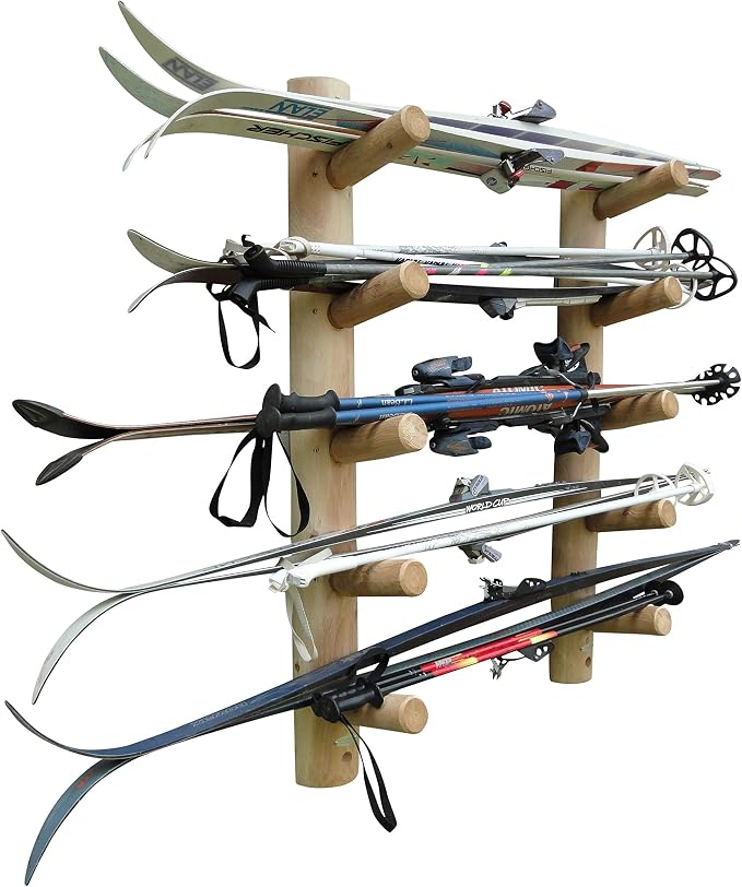 10-Place Wall-Mounted Ski Log Racks - Image 6